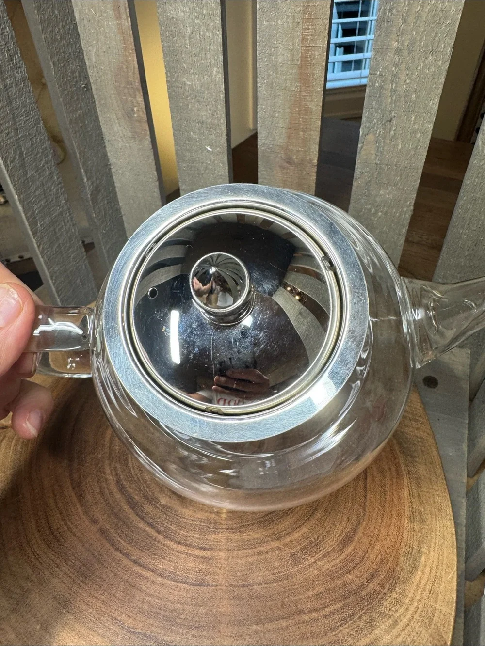 Clear Glass Teapot with Stainless Steel Infuser for Loose Leaf or Blooming Tea